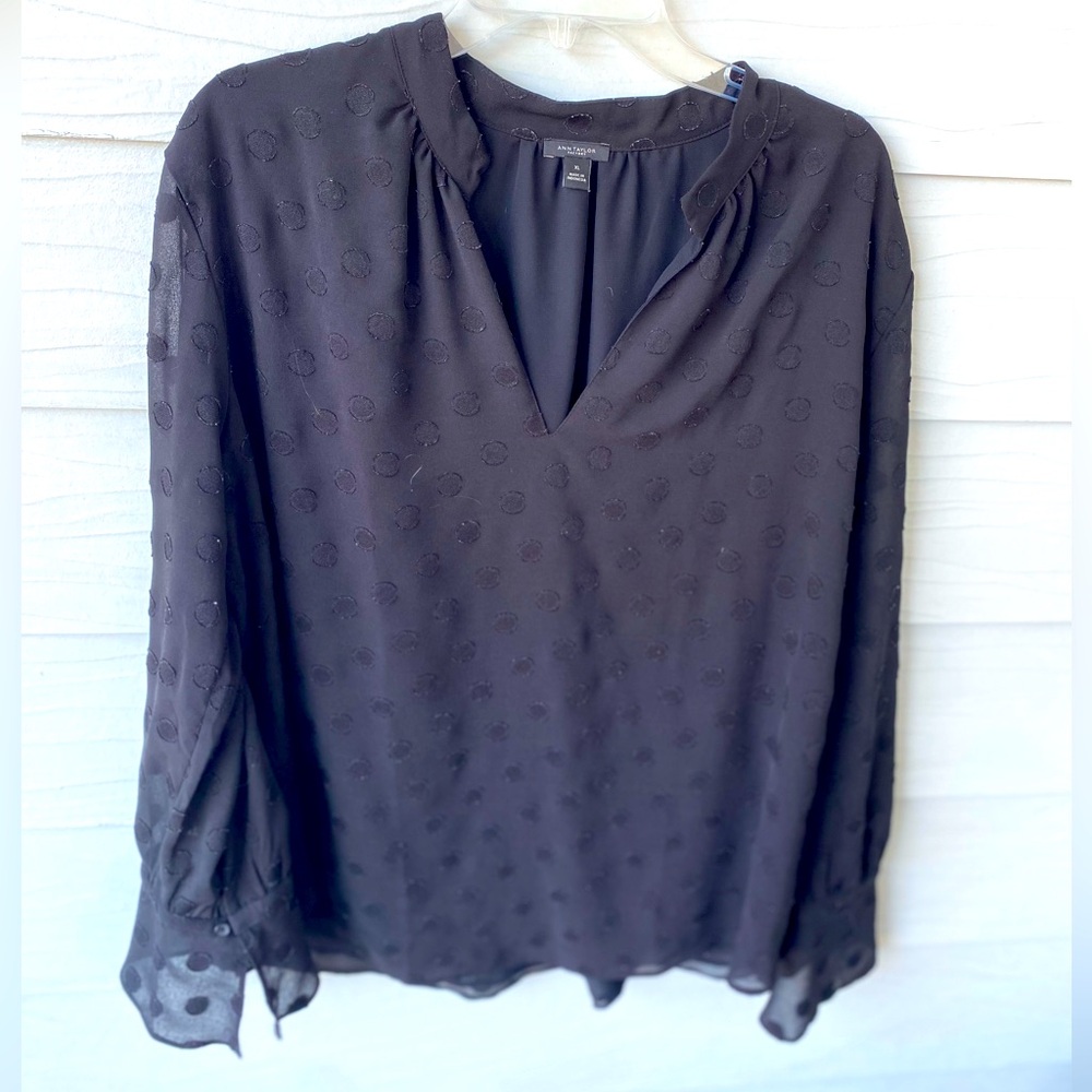 Elegant Black Chiffon Blouse